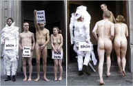 Anti nudity protesters