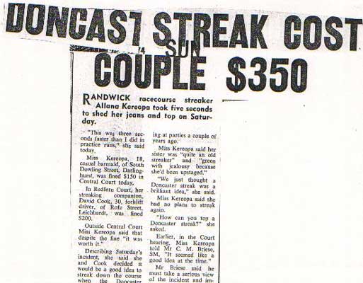 Streaking Anecdotes